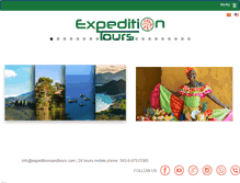 Tablet Screenshot of expeditionsandtours.com
